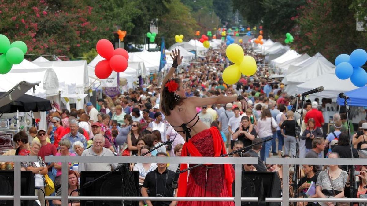 Spring Daze Arts & Crafts Festival and the late-summer Lazy Days festival are staged in Cary’s 310-acre Fred G. Bond Metro Park.