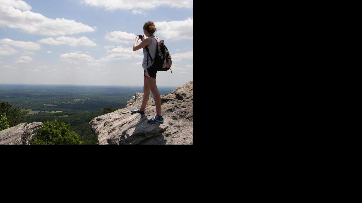 
Views from numerous overlooks at Hanging Rock State Park, including this one from Wolf Rock, certainly warrant taking a picture. 

