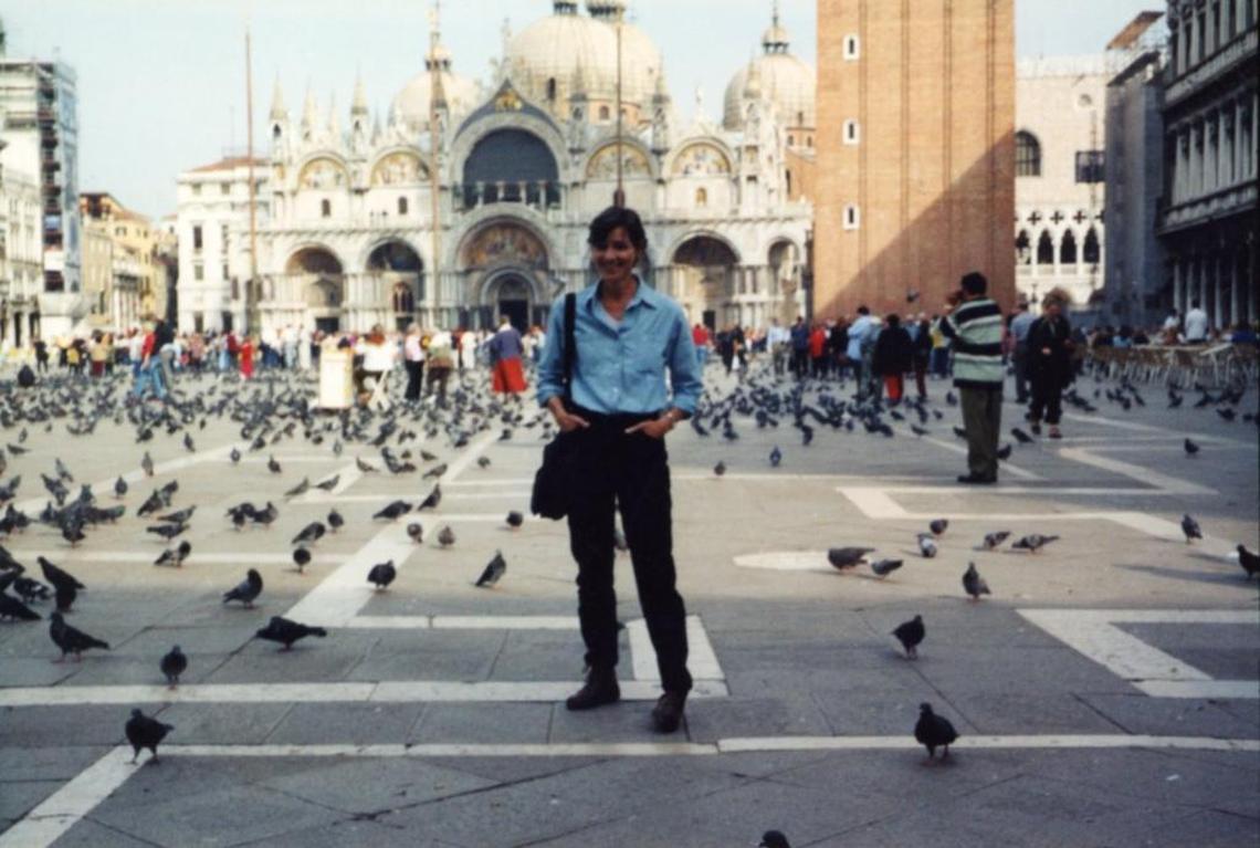 Kathleen McClain at St Mark’s Square in Venice.