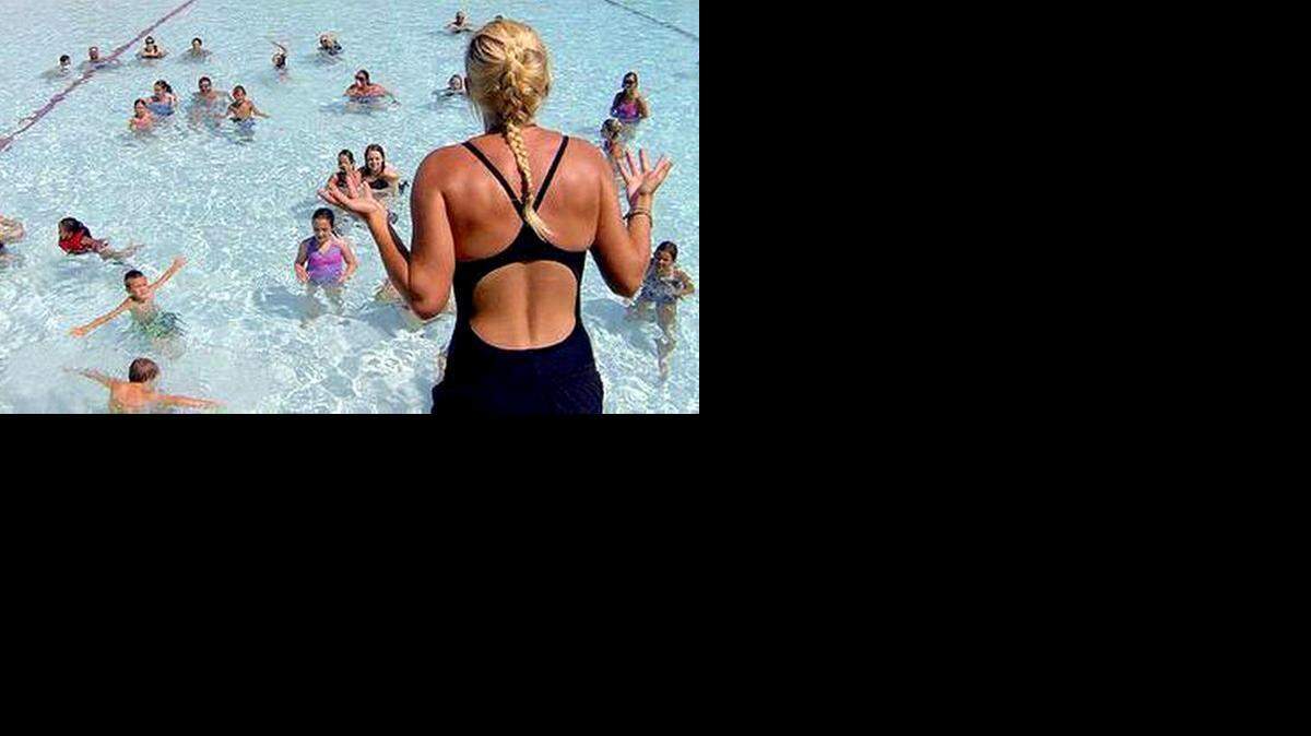 
A swim class is held at Myrtle Beach Waves water park.

