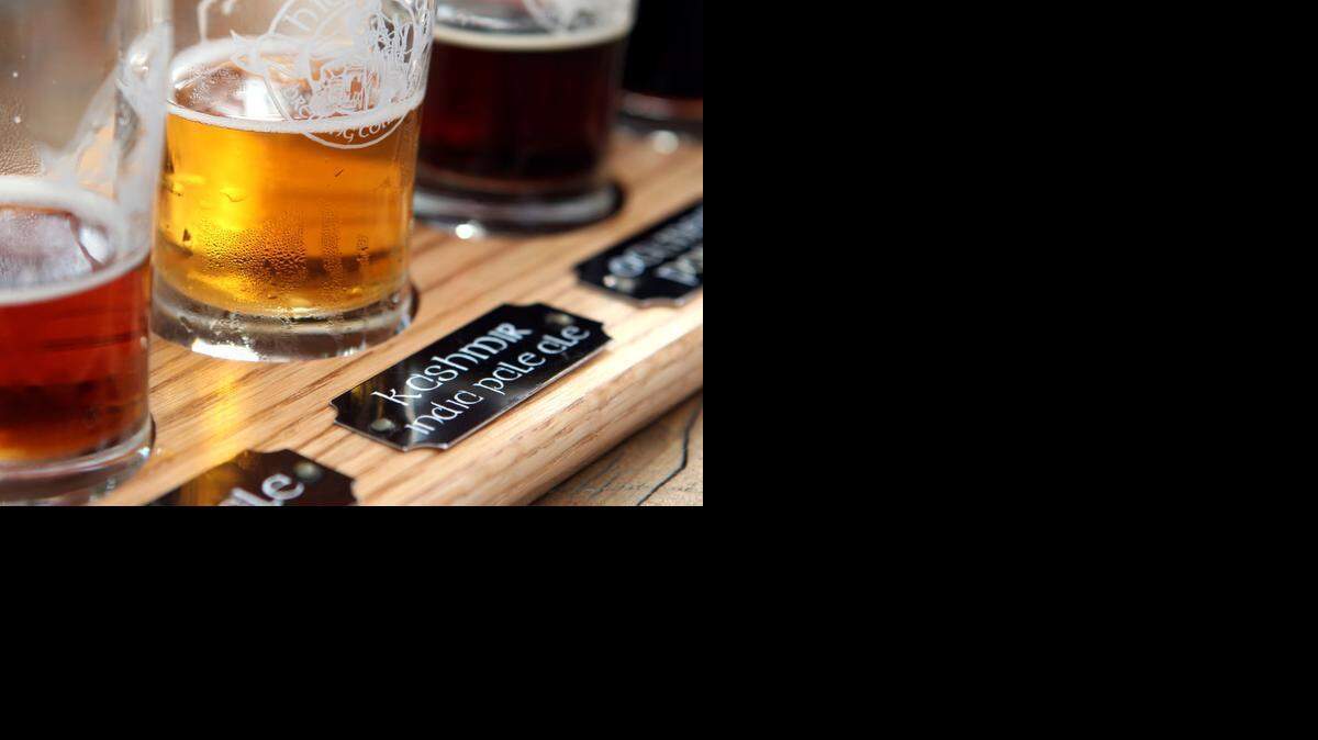 
Photo of a beer sampler at Highland Brewing Company in Asheville on Friday Aug 23, 2013. 
