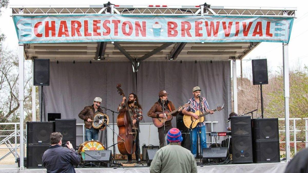 Be sure to bring a lawn chair and bottled water to Charleston’s Brewvival, to enjoy the music.
