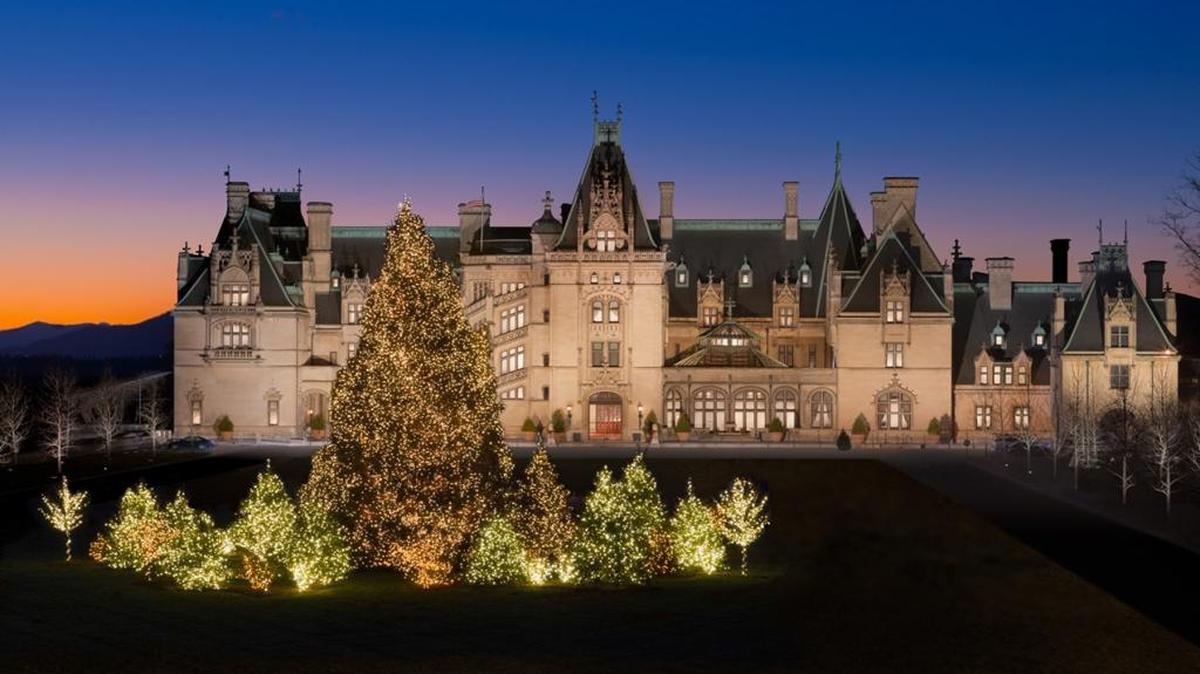 Indoors and on the grounds, Asheville’s Biltmore Estate glows for the holiday season.
