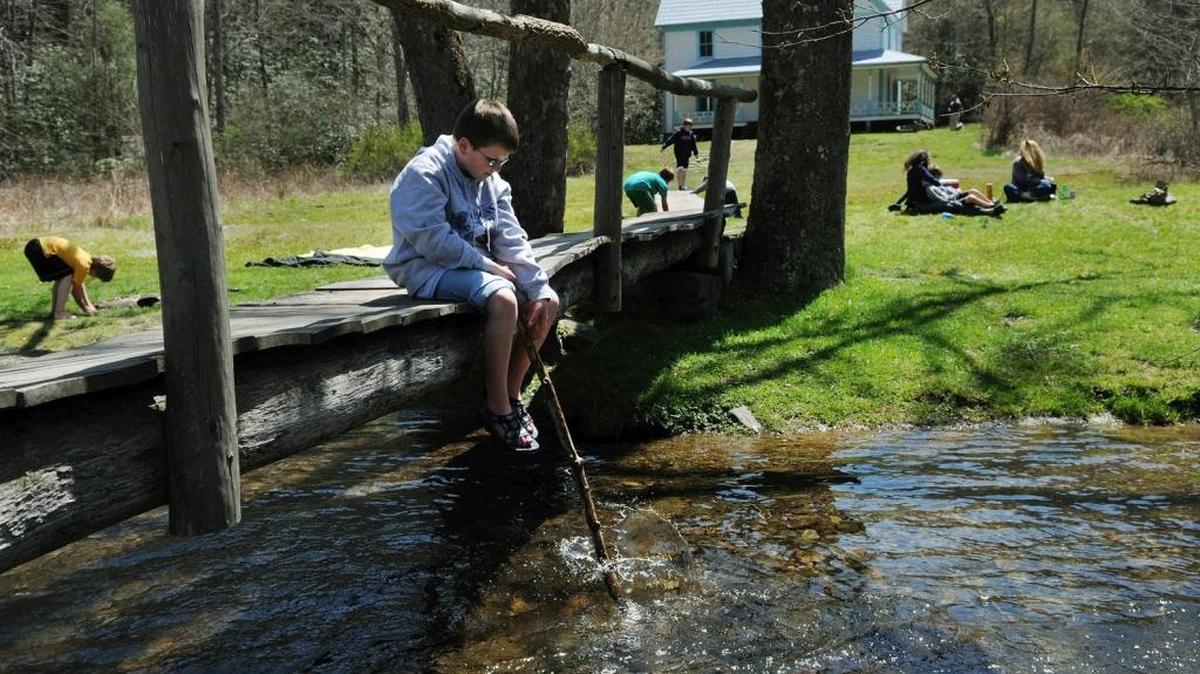 Relax among historic buildings tucked into the Cataloochee Valley.