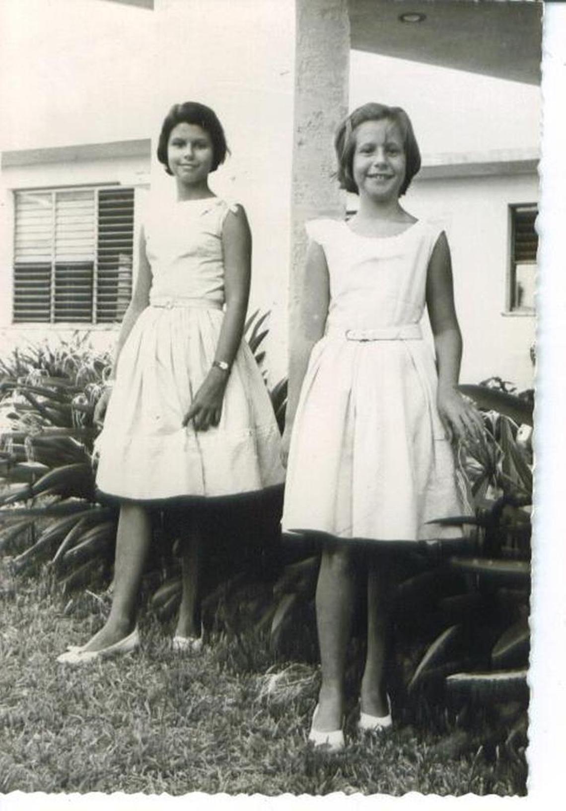 My mother, Isolina (left), and aunt Mercedes (right) posed for this photo days before coming to the United States in 1961.