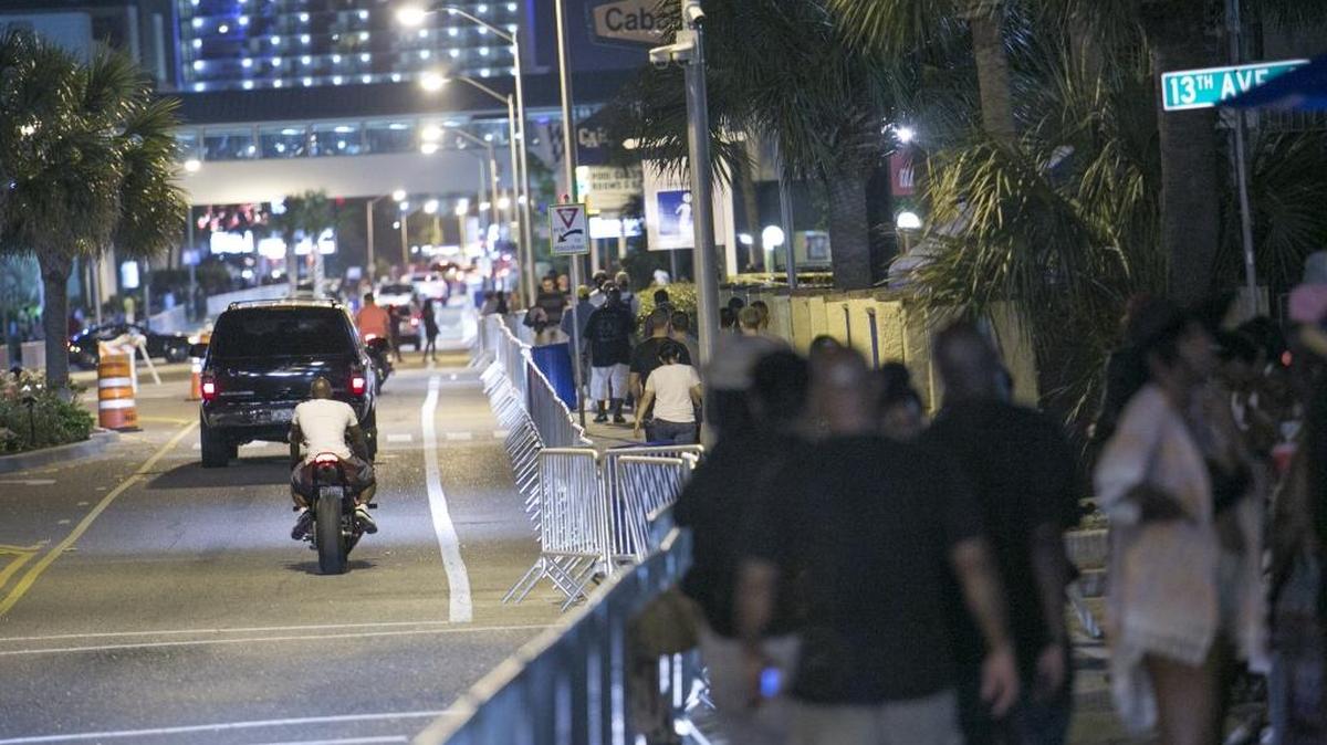Crowds had slowed by Sunday night during last year’s Bikefest.