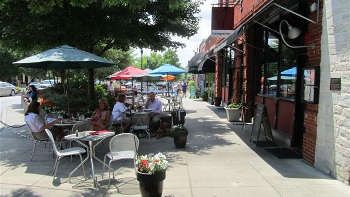
The historic downtown of Hendersonville is chock full of shops, boutiques, galleries and restaurants. 
