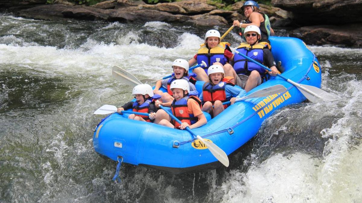 A wild half-day of whitewater rafting, west of Walhalla, S.C., features spaced rapids and stunning scenery.