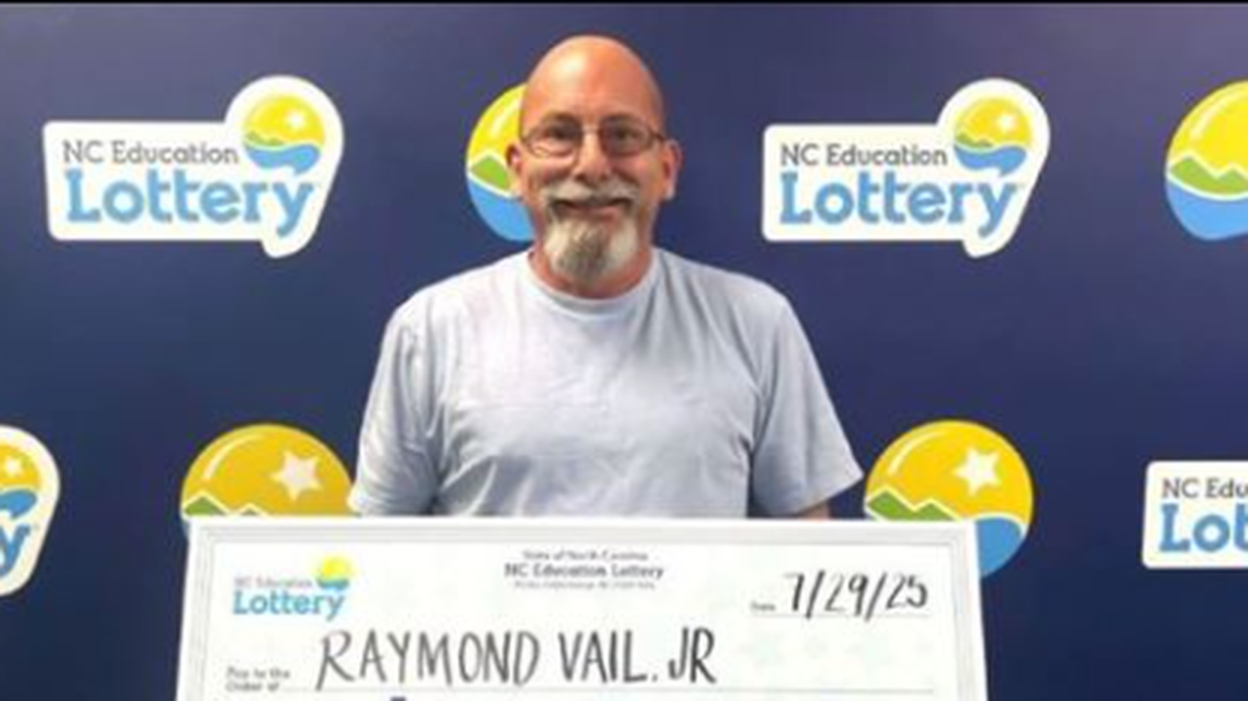 Raymond Vail Jr. is dreaming of a vacation for his family after winning a big lottery prize.