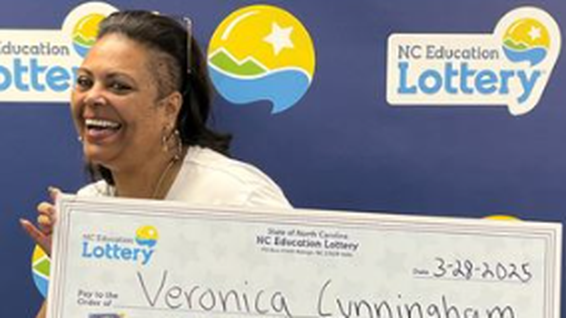 Veronica Cunningham scored a $1 million jackpot prize in North Carolina.