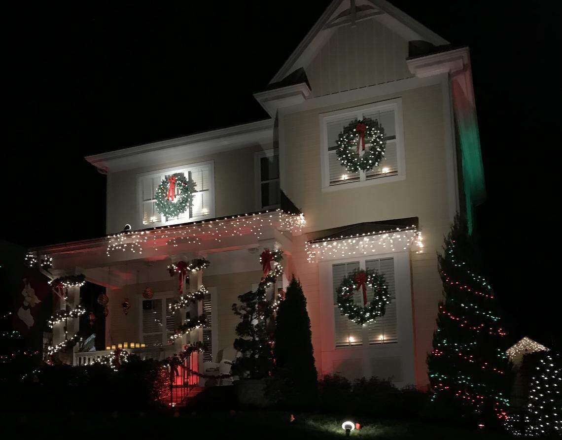 McAdenville, roughly 15 miles west of Charlotte, is known for its light displays.