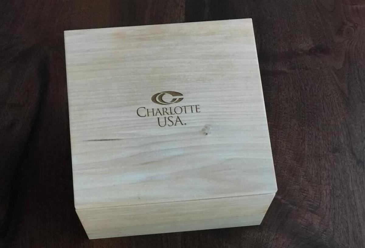 Charlotte’s custom box.