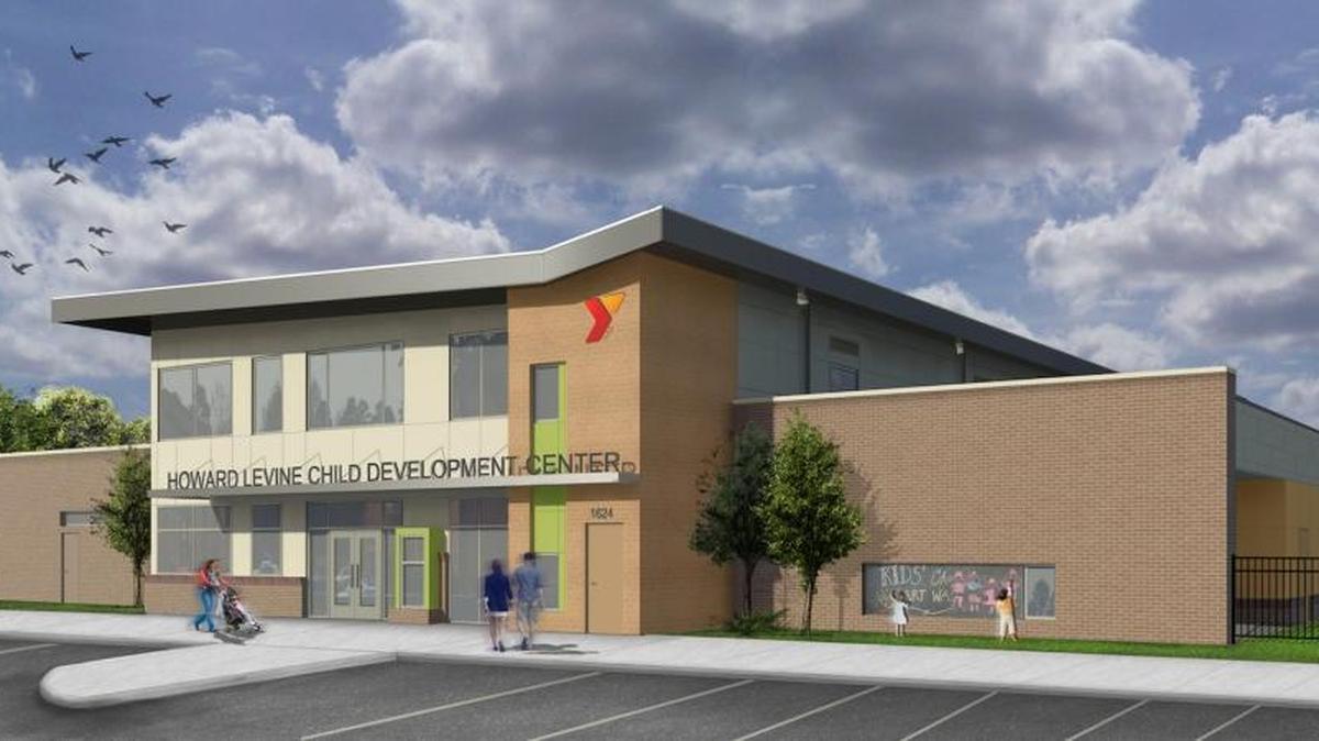 Rendering of the exterior of the Howard Levine Development Center