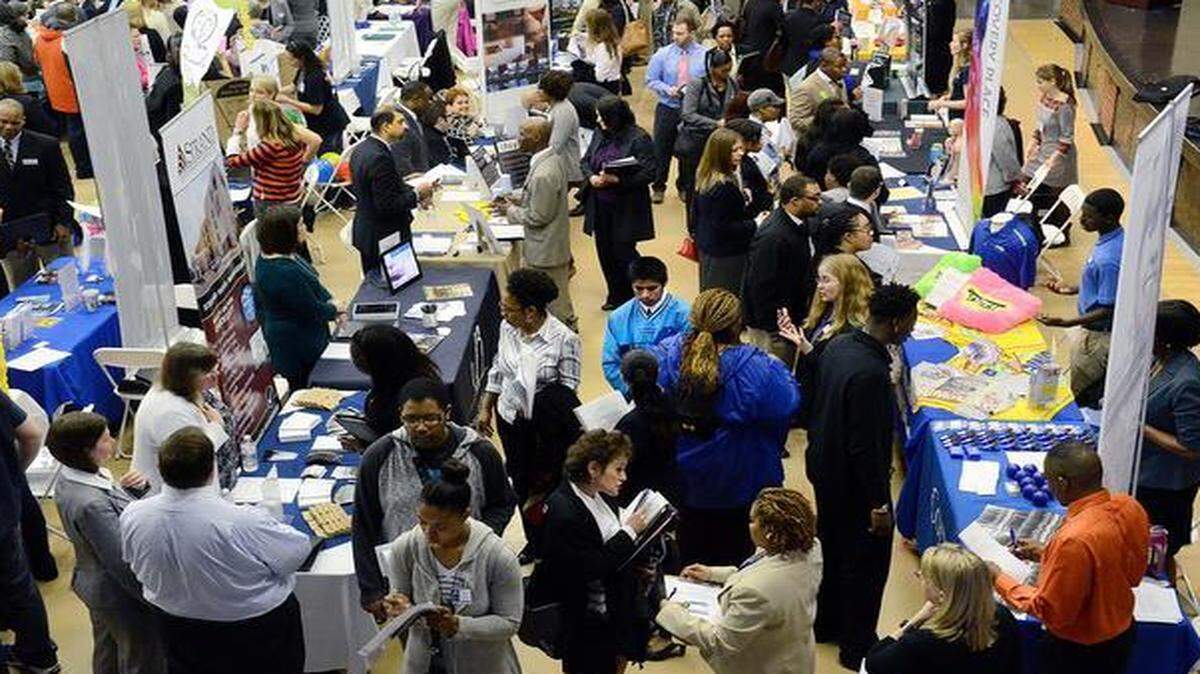 
The CPCC Career Fair drew 96 companies to recruit and hire job applicants on Thursday March 5, 2015. About 1,500 job applicants were expected to attend the event at the Grady Cole Center. 
