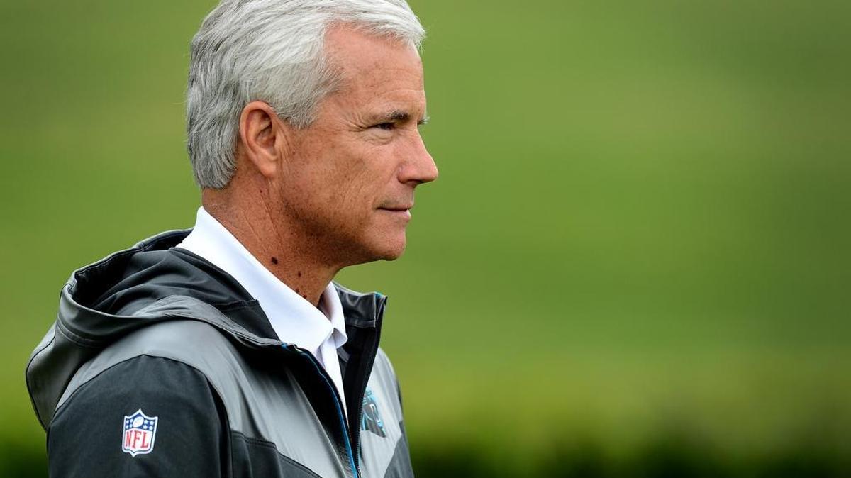 Carolina Panthers president Danny Morrison watches the team practice in August 2014 at Gibbs Stadium on the campus of Wofford College in Spartanburg. “We’ve always felt like we’ve got the best fans in the NFL,” he said.