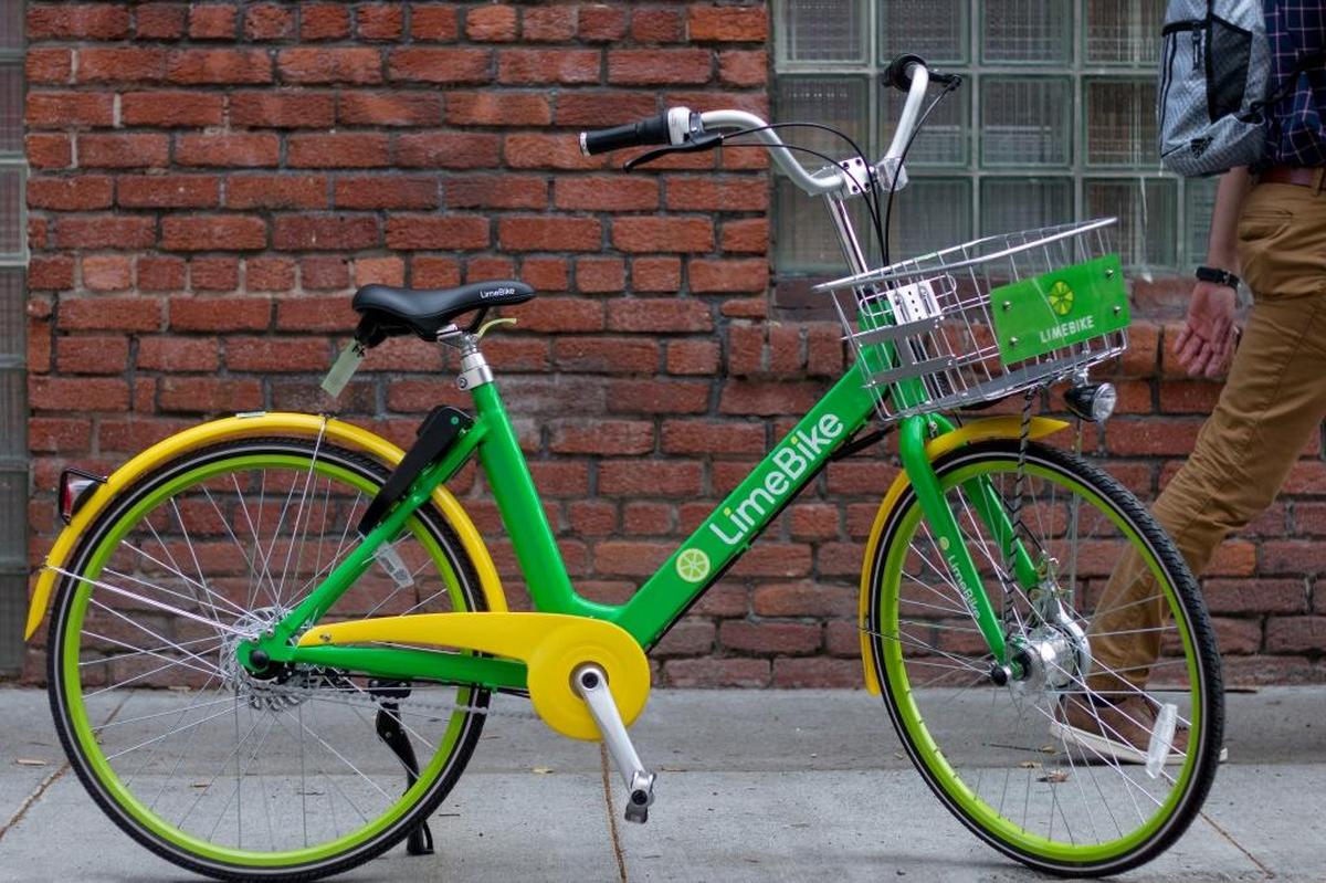 A LimeBike model