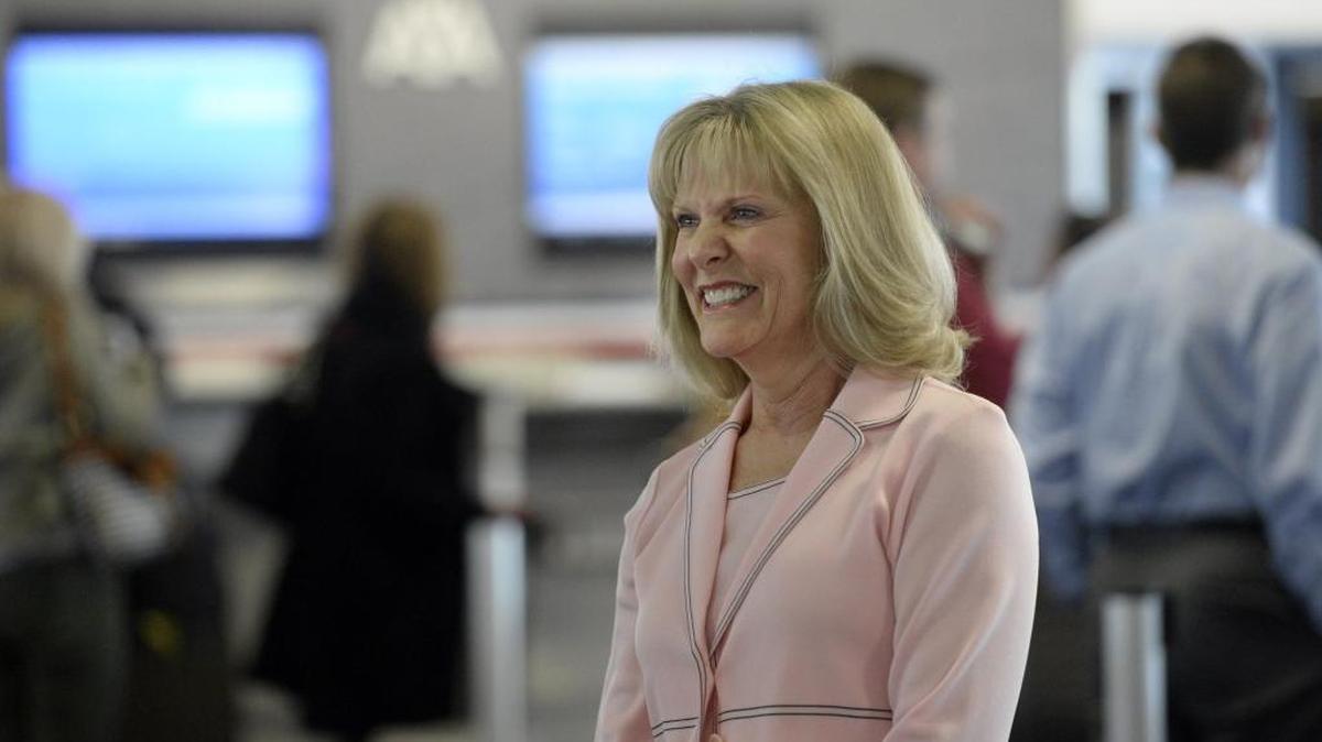 Terri Pope, head of hub operations for American Airlines in Charlotte.