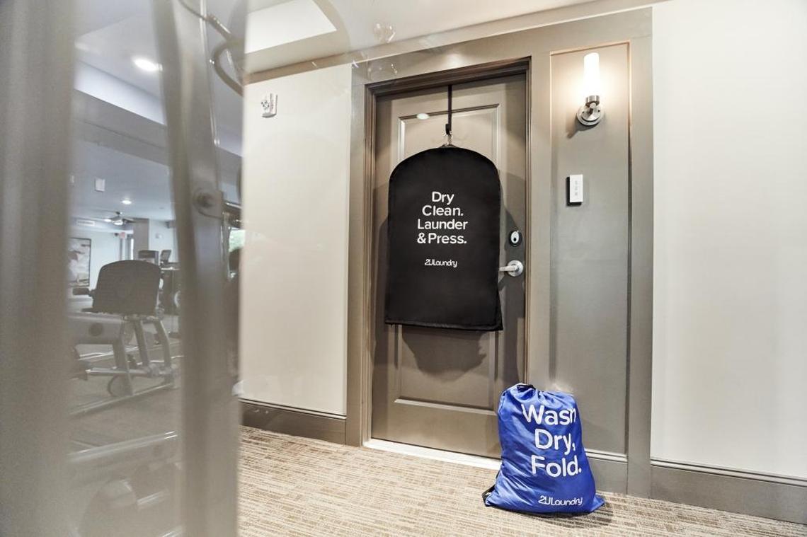 2ULaundry bag and door hanger.