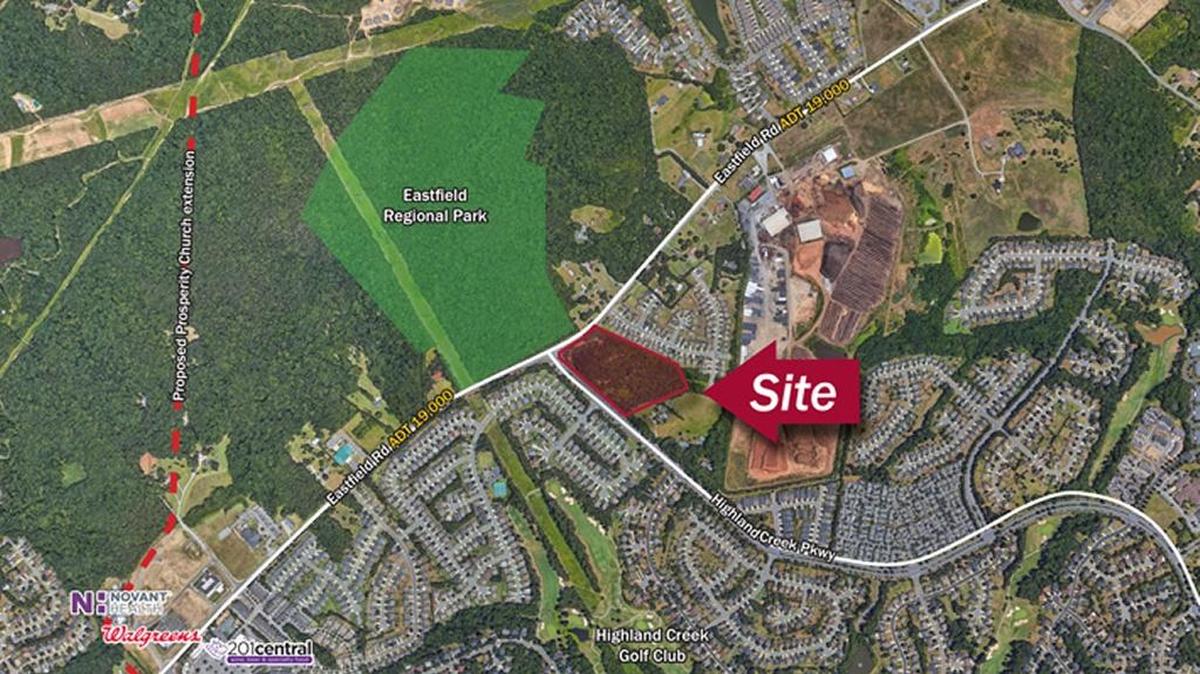 The site of more “active adult” housing that’s headed to north Charlotte.