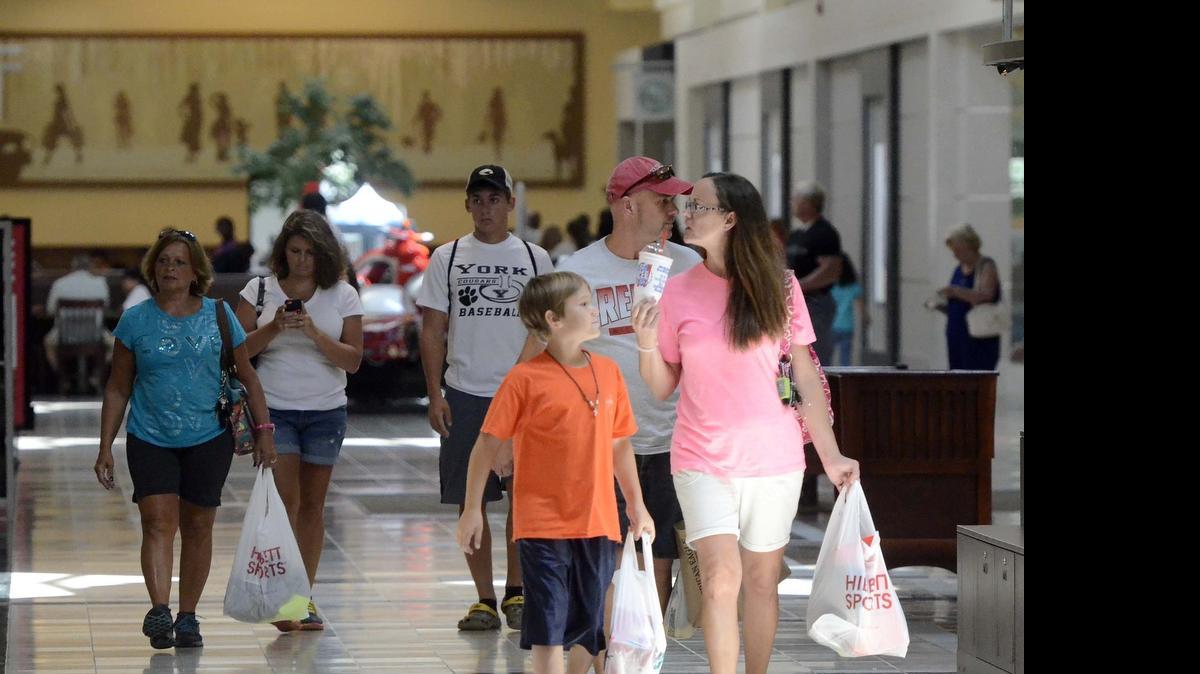 
Shoppers walk through the Rock Hill Galleria mall during last year’s South Carolina sales tax-free weekend.
