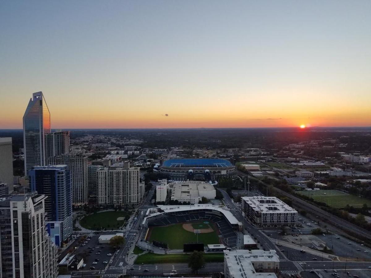 The view from the 51st story of the Vue apartments in uptown Charlotte.