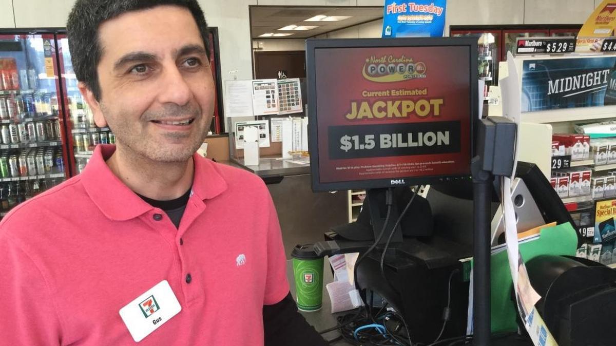 Gus Khalil, manager at the Exxon 7 Eleven at 9025 Mallard Creek Road, hopes that customers who stopped in to buy Powerball tickets for the $1.5 billion jackpot return to his store as regular customers.