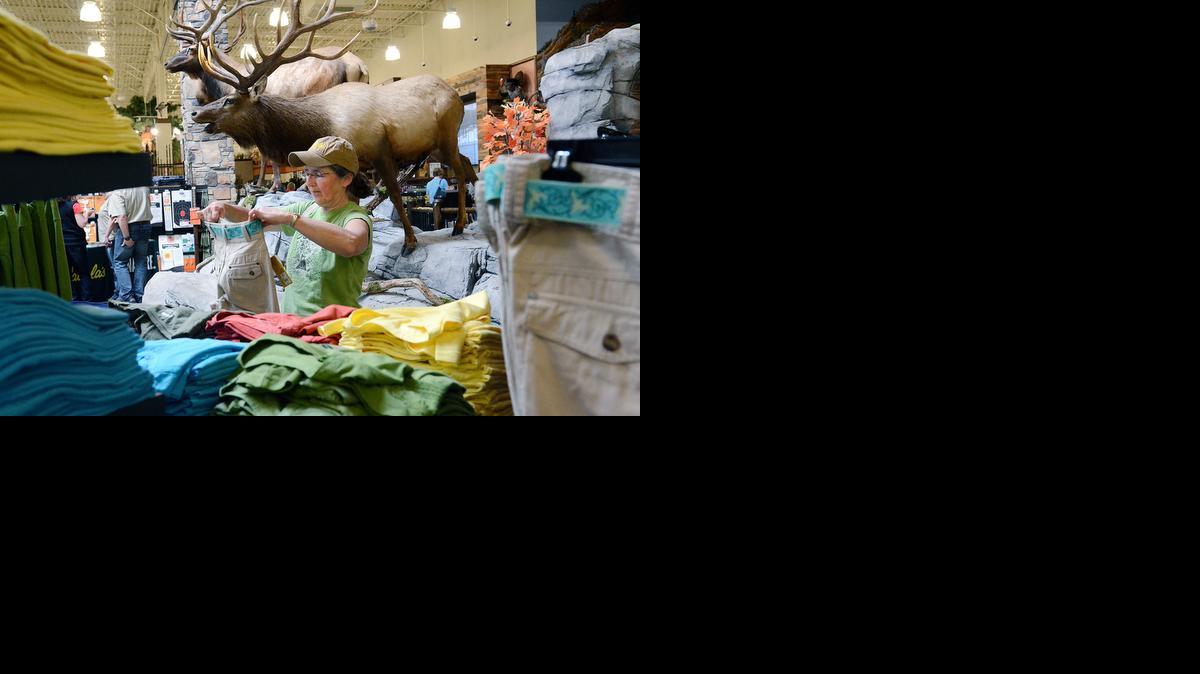 
Nancy Cundari of York, S.C., checked out the clothing Wednesday at the new Cabela's store in Fort Mill. The grand opening of the outdoor provisions store is Thursday.
