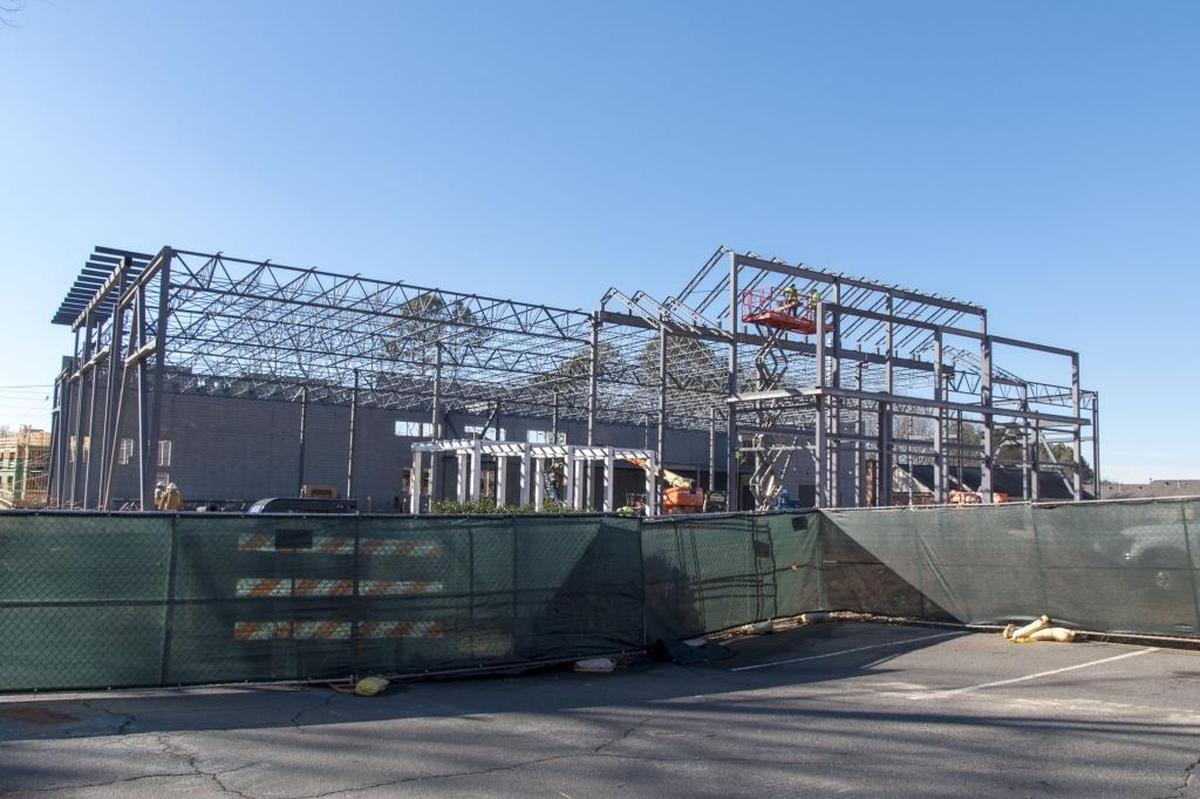 The Fresh Market under construction at the Strawberry Hill development in south Charlotte as seen in January.