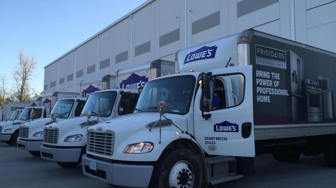 Lowe’s central delivery terminal in Charlotte’s University area.