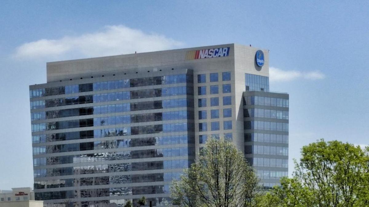 The NASCAR Plaza building, at Stonewall and South Caldwell streets, currently home to The Charlotte Observer’s office space.