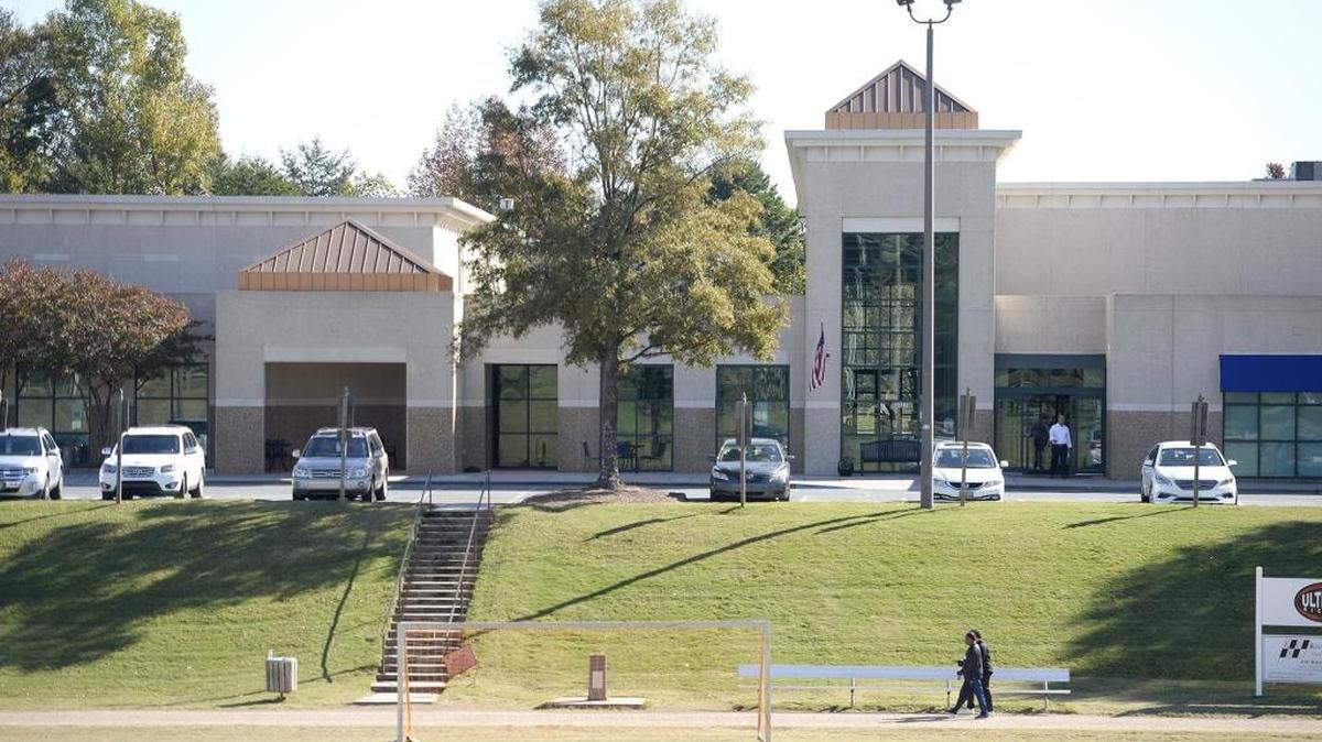 The former Siskey YMCA in Matthews is now known as the Brace Family YMCA. Walkers and runners put the gravel track outside the Y to good use on Tuesday.