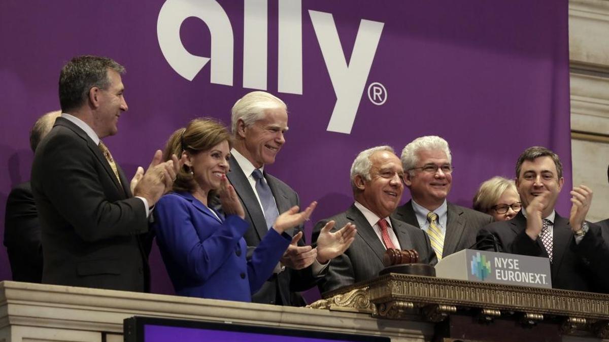 This April 10, 2014, file photo shows Ally Financial ringing the New York Stock Exchange opening bell to mark the company’s initial public offering. On Monday, Ally announced it will appoint a new independent director in consultation with an activist hedge fund that had been pushing for changes to Ally’s board. Ally is based in Detroit, but its CEO sits in Charlotte.