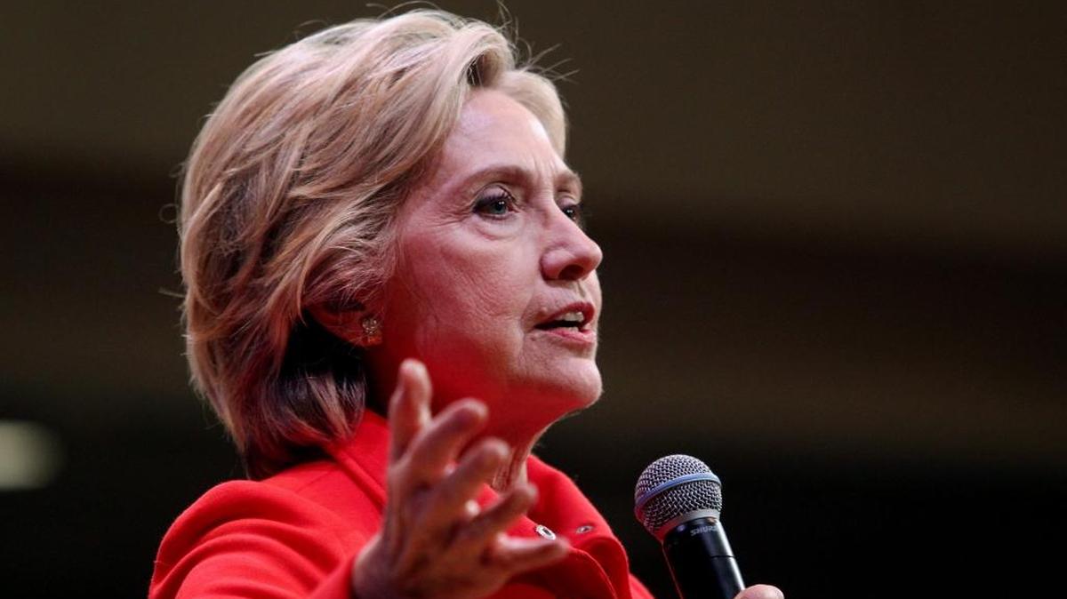 
Democratic presidential candidate Hillary Rodham Clinton speaks during a town hall meeting Friday. 
