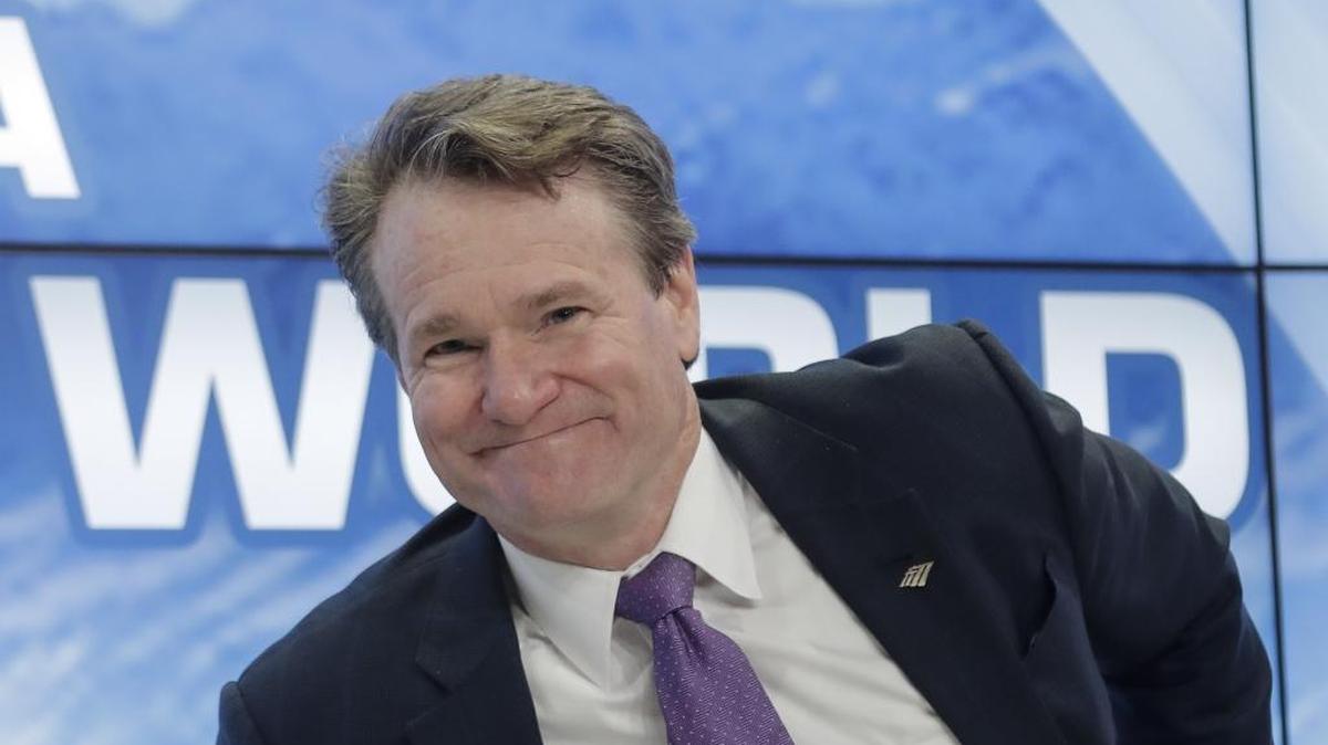 Brian Moynihan, Chairman and CEO of Bank of America attends a panel about Global Markets in a Fractured World during the World Economic Forum, WEF, in Davos, Switzerland, Tuesday, Jan. 23, 2018.
