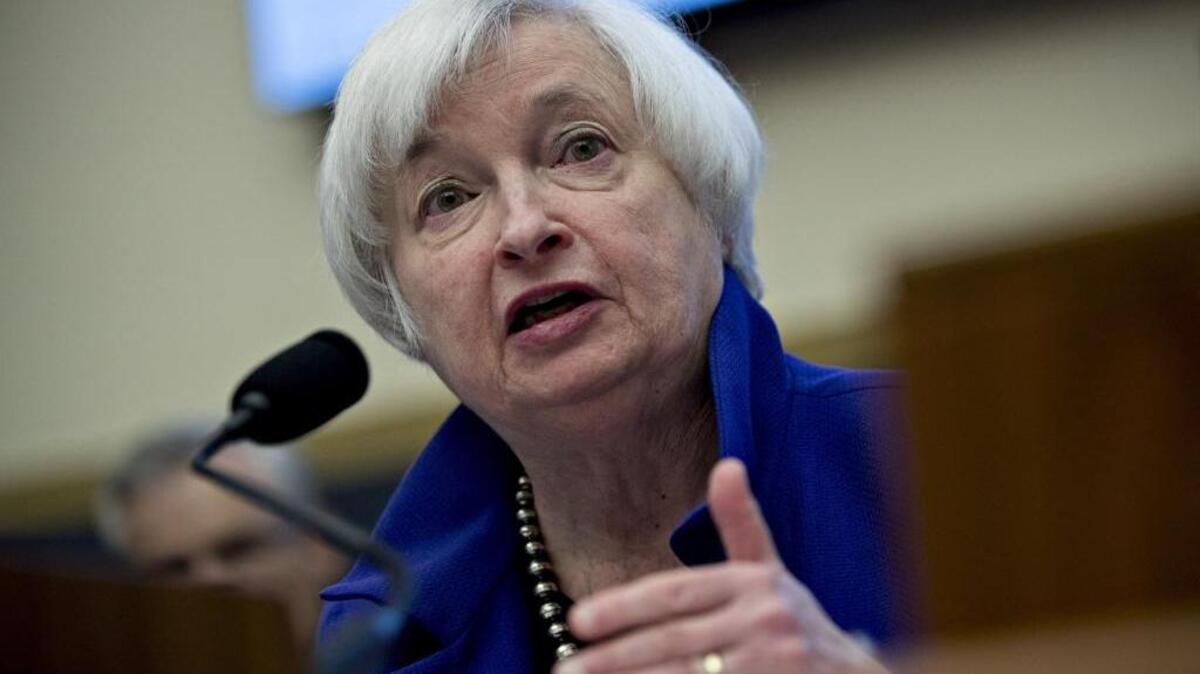 Janet Yellen, chair of the Federal Reserve, speaks during a House Financial Services Committee hearing in Washington, D.C., on Wednesday. At the hearing, Yellen said the Fed has started a review of the ‘disturbing’ compliance failures at the biggest U.S. banks, after lawmakers pressed her over revelations Wells Fargo employees opened scores of bogus customer accounts.