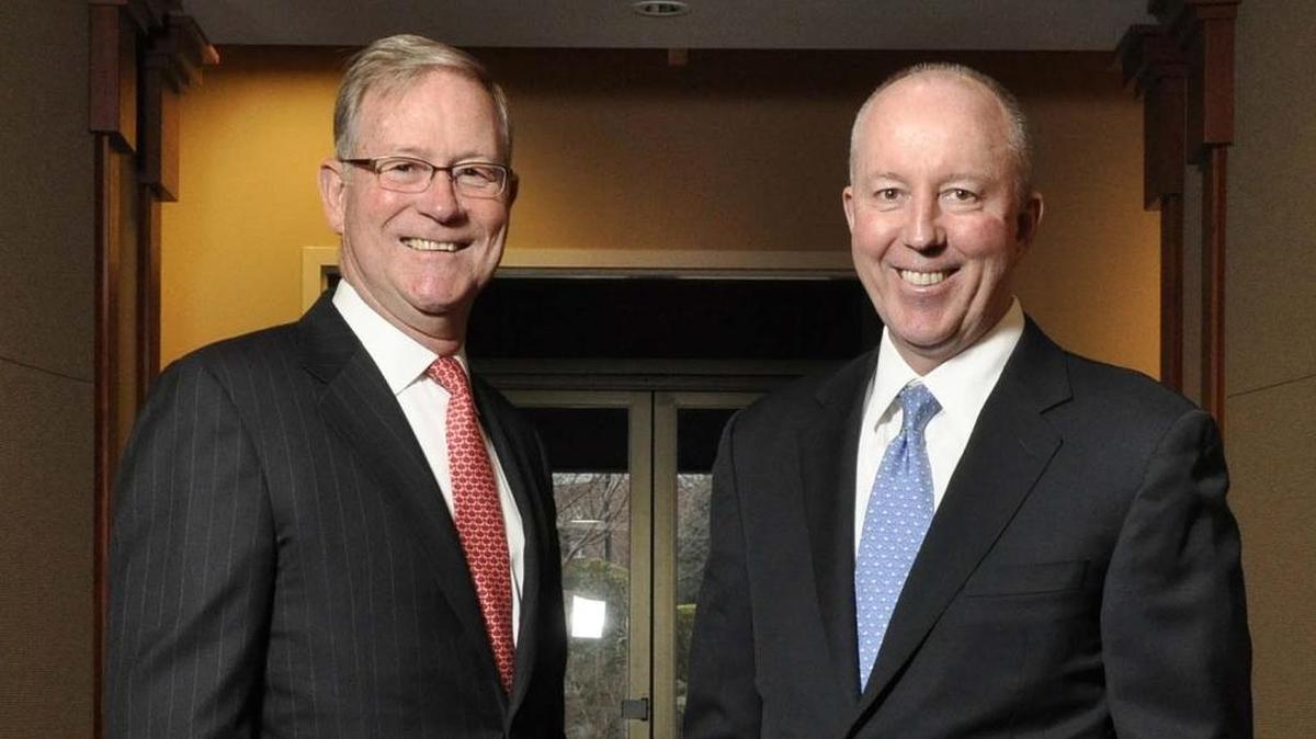 Capital Bank Financial, led by Gene Taylor (left) and Chris Marshall, reported fourth-quarter earnings Thursday.