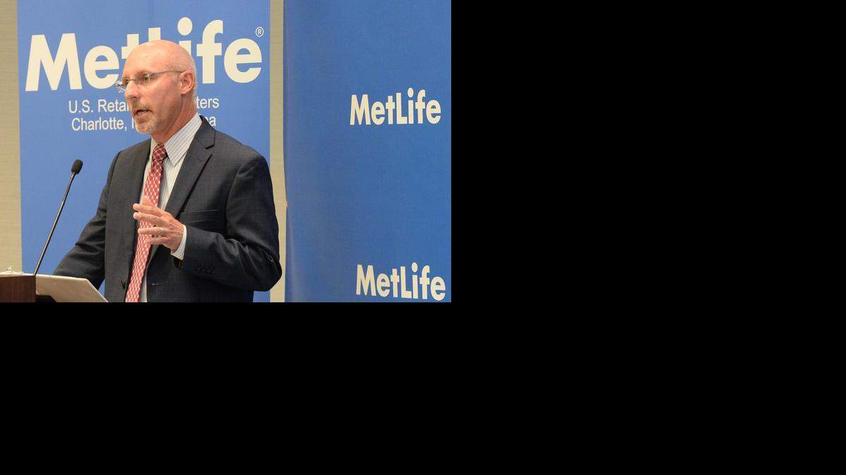 
Eric Steigerwalt, executive vice president of MetLife's U.S. retail division, announces that MetLife created more than 1,500 new jobs in Charlotte during a press conference Tuesday.
