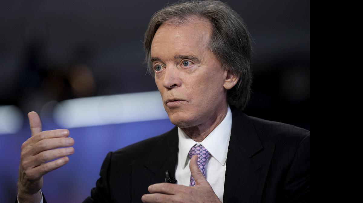 
Bill Gross, co-founder of Pacific Investment Management Co. Two years of client withdrawals at Pimco’s flagship have cost it the title of the world’s biggest bond mutual fund. Pimco has suffered more than $110 billion of outflows from the fund, which reached a peak of $293 billion in April 2013, since Gross left on Sept. 26 for Denver- based Janus Capital Group Inc. 
