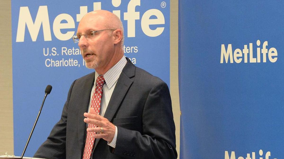 Eric Steigerwalt, executive vice president of MetLife’s U.S. Retail division, speaks in April 2014 about MetLife’s Charlotte employment growth. The company this week said it’s looking to spin-off the unit.