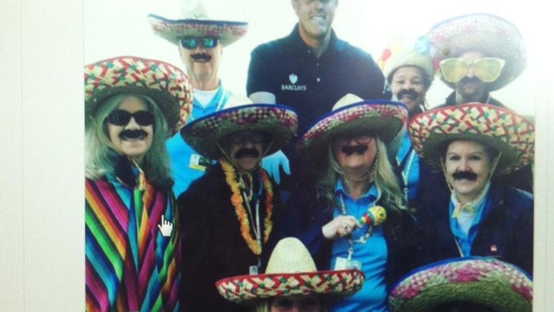 The Twitter account for the Wells Fargo Championship on Thursday posted a photo that showed tournament attendees wearing fake mustaches and sombreros on Cinco de Mayo, before deleting the image hours later.