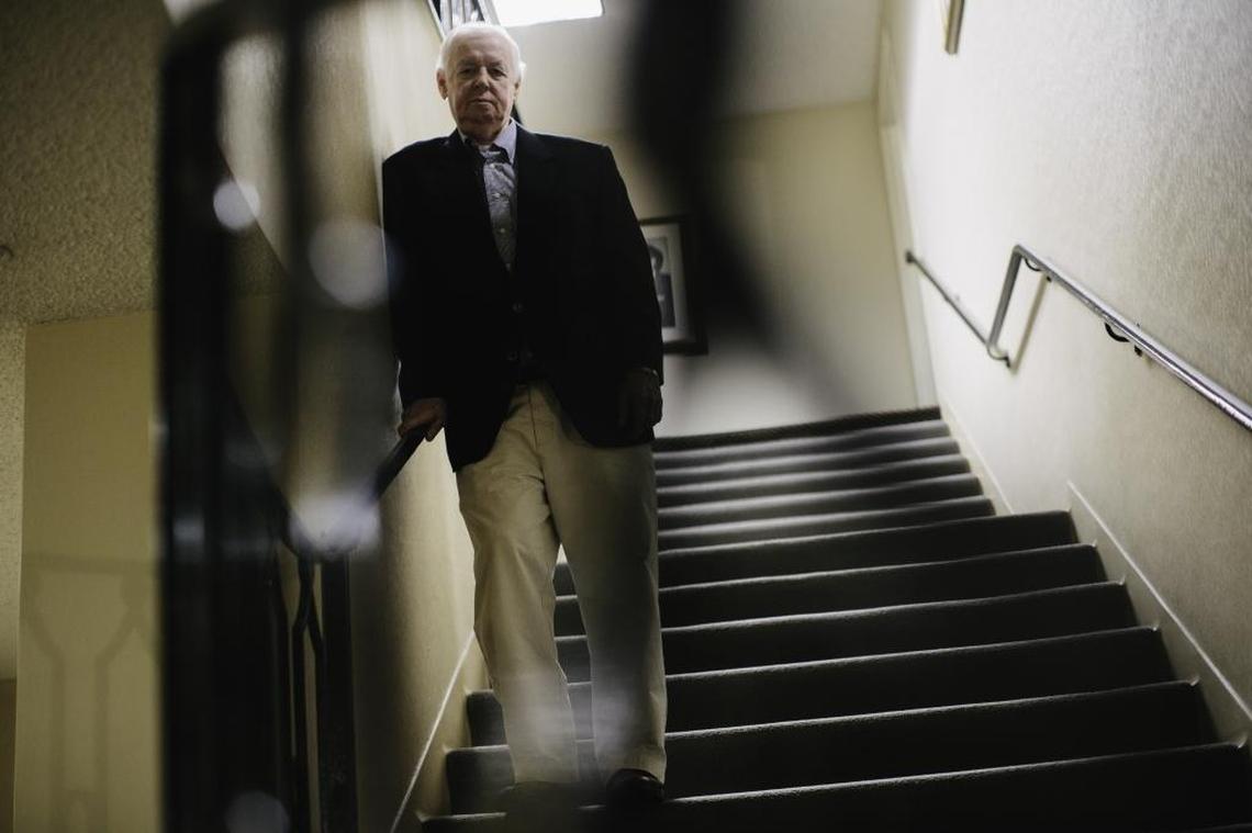 Paul Bishop, a former mortgage sales representative and a plaintiff in a whistleblower case against Wells Fargo, in San Mateo, Calif.