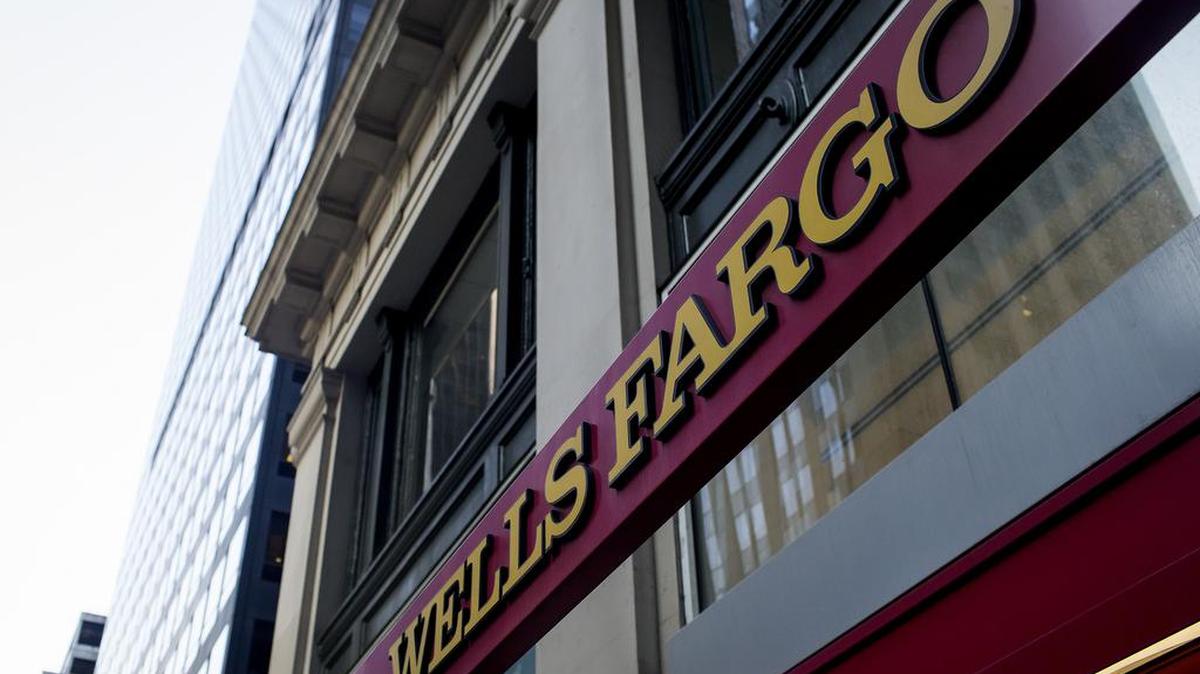 Wells Fargo & Co. signage is displayed outside a bank branch in New York, U.S., on Tuesday, July 12, 2016.