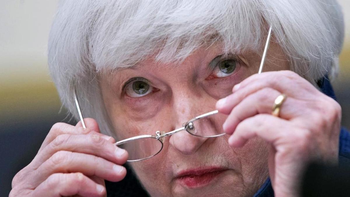 Federal Reserve Chair Janet Yellen removes her glasses as she testifies on Capitol Hill in Washington on July 12, 2017, before the House Financial Services Committee to give the semiannual monetary policy report to the Congress.
