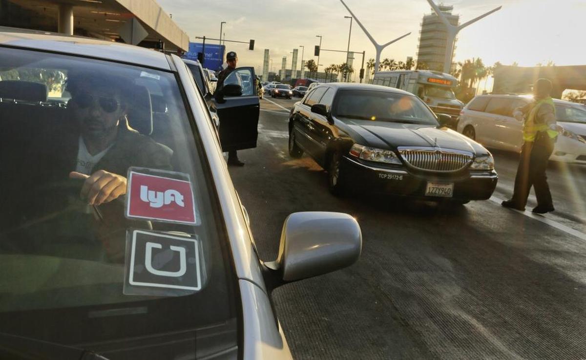 An Uber/Lyft driver at LAX.