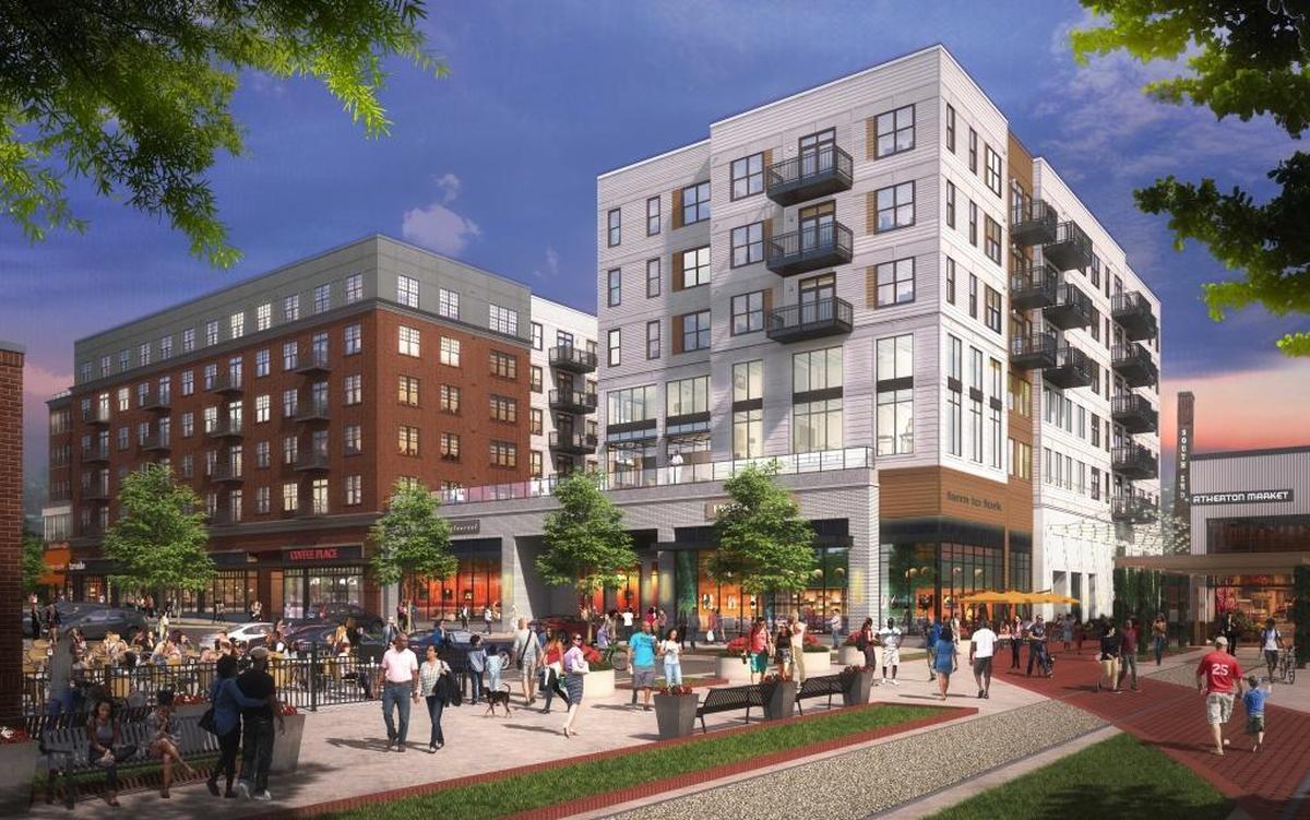 A rendering of the luxury apartments under development at Atherton Mill by a joint venture between Sumitomo Forestry and Crescent Communities, on South Boulevard in Charlotte. Sumitomo is acquiring Charlotte-based Crescent for an undisclosed price, the companies said Friday.