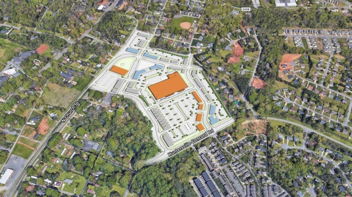Big new development – and mystery supermarket – coming near downtown Huntersville