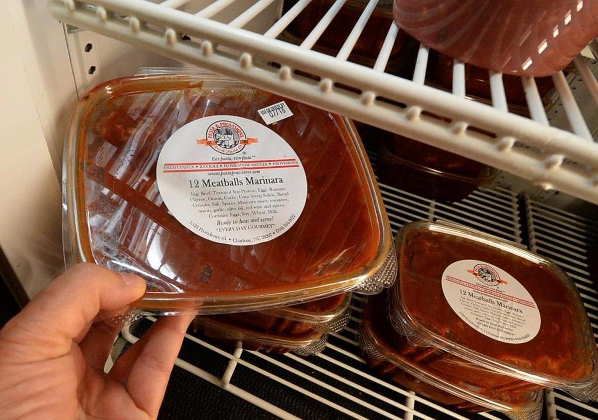 Meatballs in Marinara is one of the most popular prepared dishes at Pasta and Provisions.