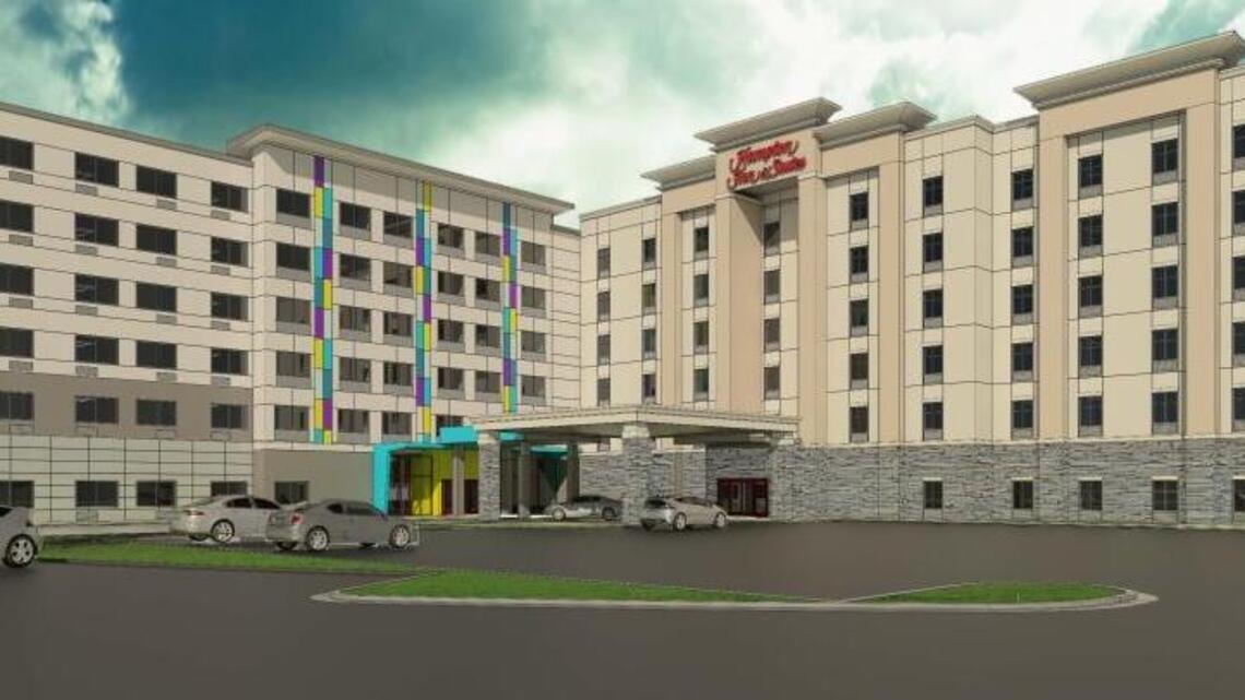 A Hilton-brand hotel is planned for north Charlotte, city permit shows