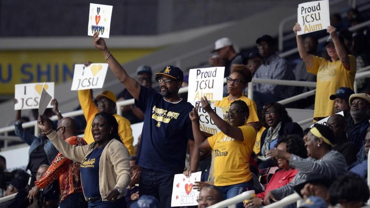 Johnson C. Smith fans cheer on the women's team as they play Bowie State during their CIAA tournament game at Bojangles' Coliseum on in February 2017. The CIAA said Monday it is opening up the bidding process to find a city to host its marquee tournament in 2021. Charlotte has hosted the annual tourney since 2006.