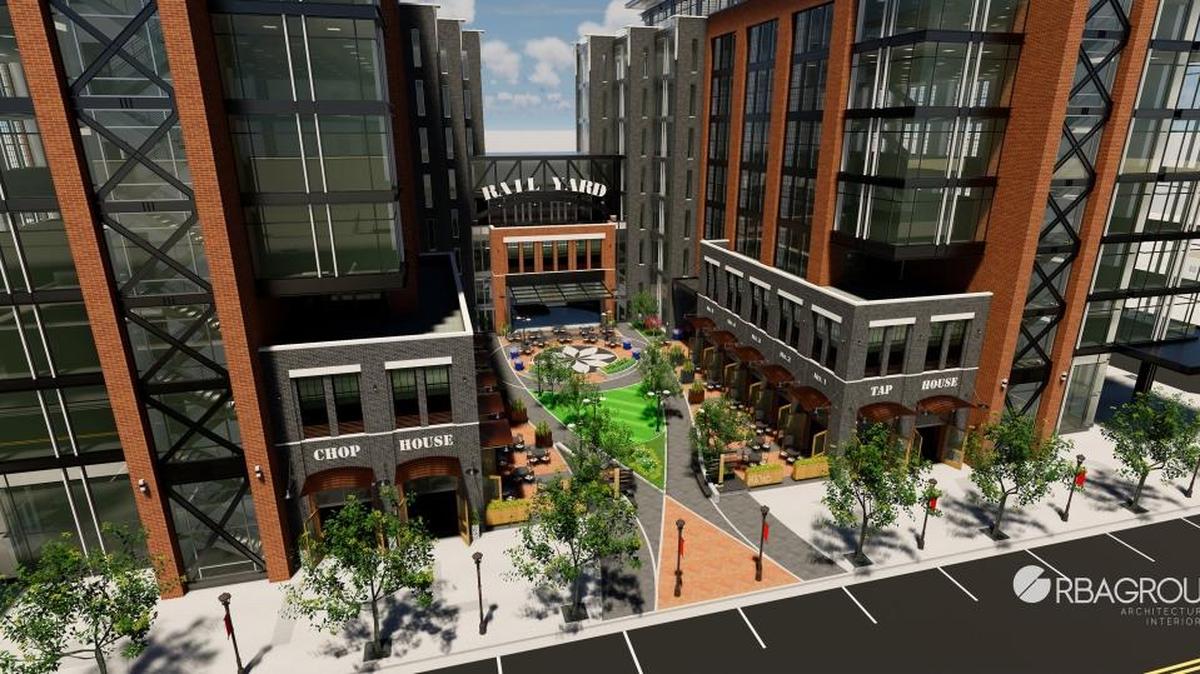 Rendering of the RailYard under development by Beacon Partners.